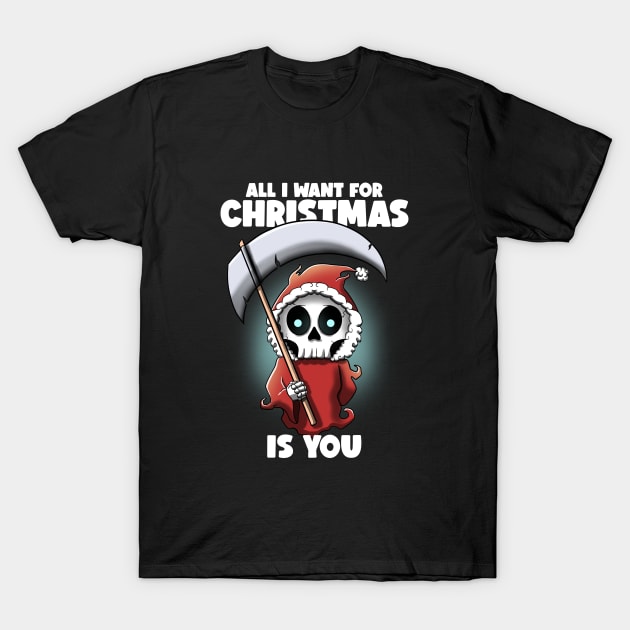 Death christmas T-Shirt by MerchBeastStudio